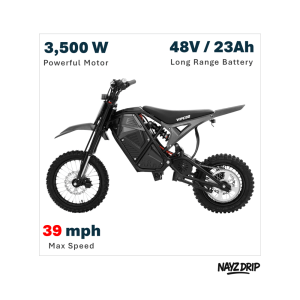 Vipcoo H3 Black Edition. Powerful 3.5kW Electric Dirt Bike