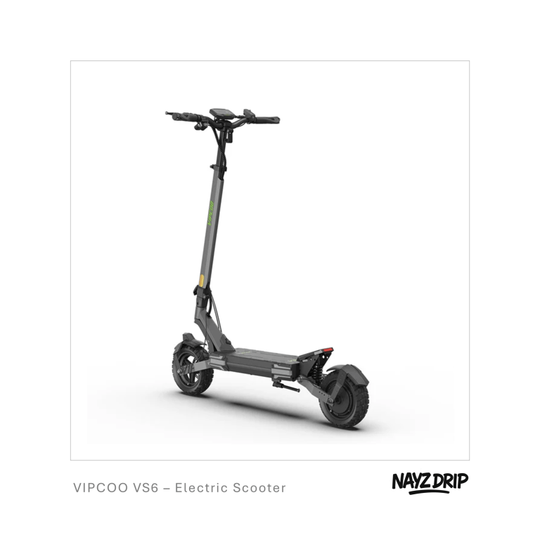 vipcoo vs6 electric scooter. fast 1,000w peak power motor.