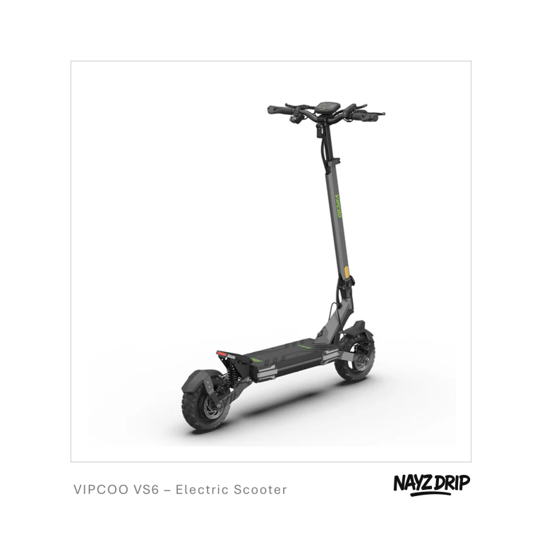 vipcoo vs6 electric scooter. fast 1,000w peak power motor.