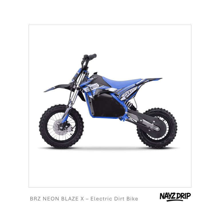 brz neon blaze x electric dirt bike – ultimate 48v 1600w kids off road bike