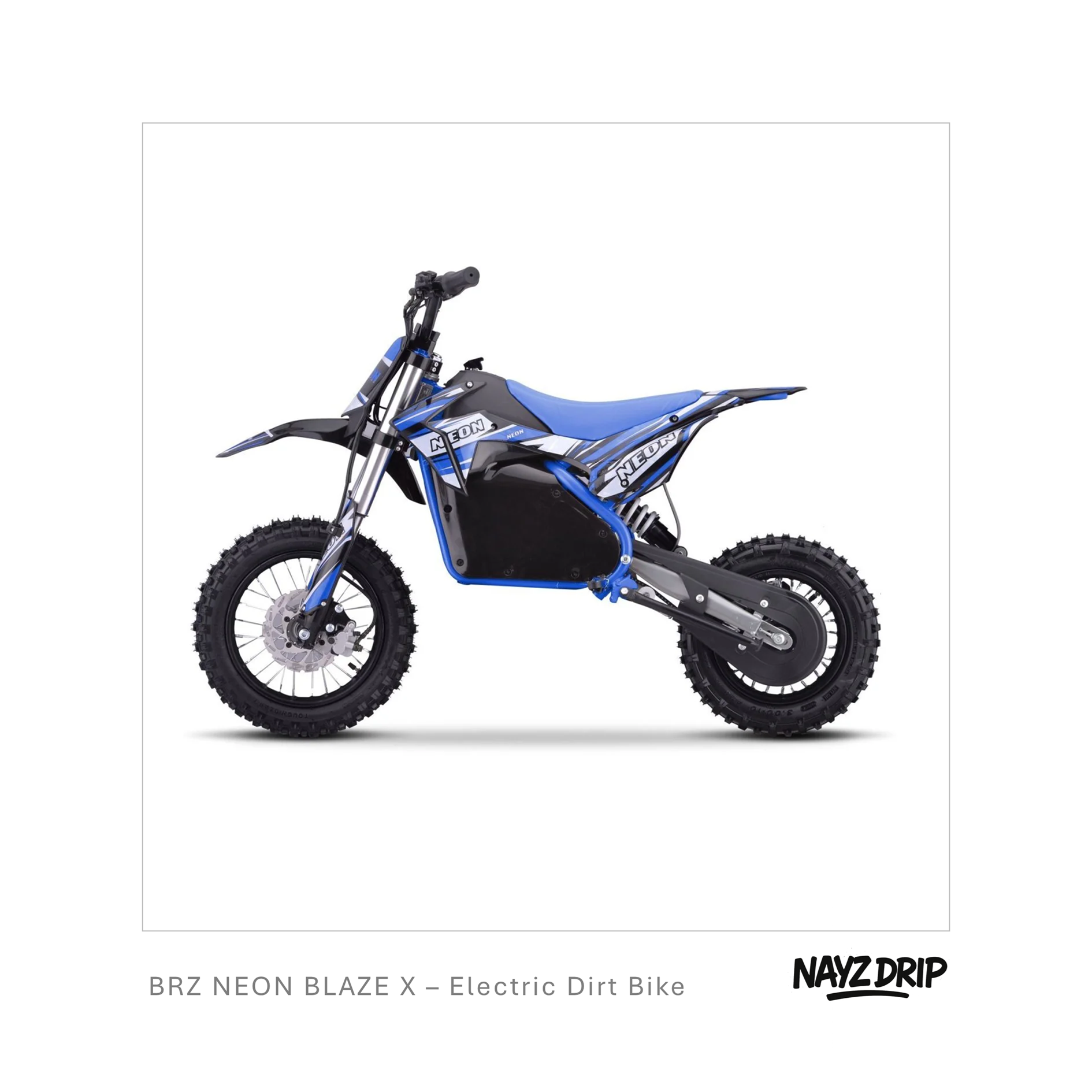 brz neon blaze x electric dirt bike – ultimate 48v 1600w kids off road bike