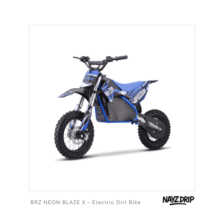 brz neon blaze x electric dirt bike – ultimate 48v 1600w kids off road bike