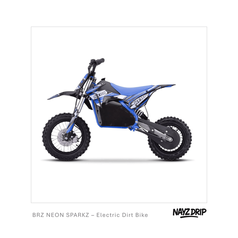 brz neon sparkz electric dirt bike – ultimate 48v 1200w kids off road bike