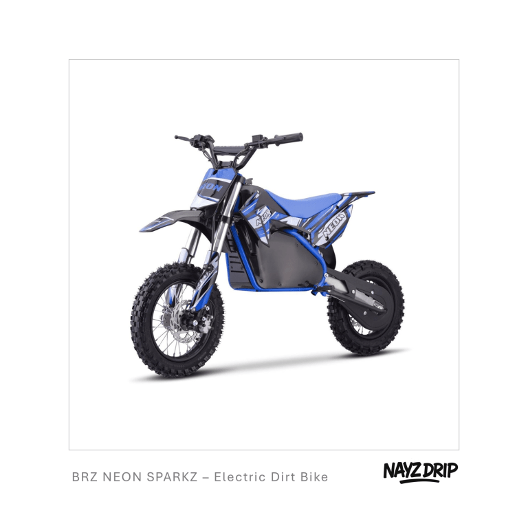 brz neon sparkz electric dirt bike – ultimate 48v 1200w kids off road bike