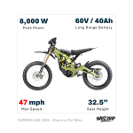 surron lbx electric dirt bike – ultimate 60v 8,000w adult off road bike