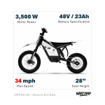 vipcoo h2 powerful 3.5kw electric dirt bike